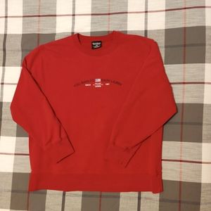 Red Polo Jeans Crew Neck Heavy Sweat Shirt.